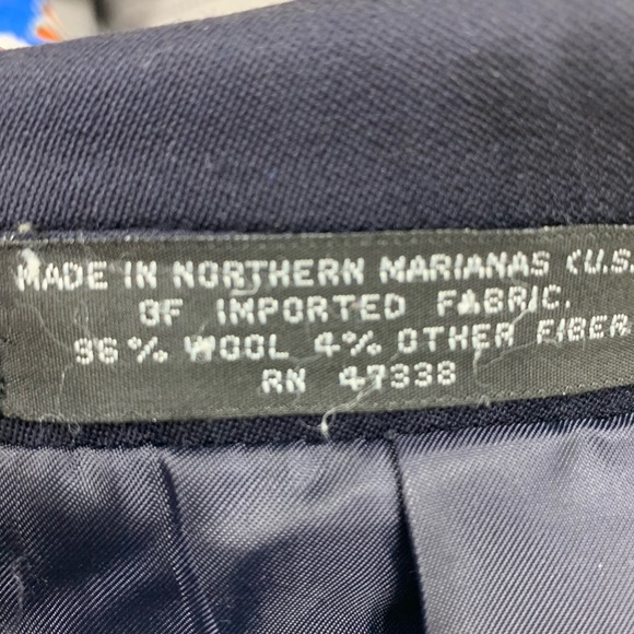 Albert Nipon 3 Bottom Navy Blue 2 Piece Suit - Picture 2 of 4